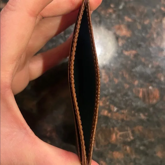 Brown Coach Leather Card Holder